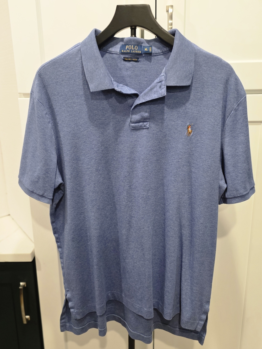 Polo by Ralph Lauren Men’s Heather Blue Short-Sleeve Polo
